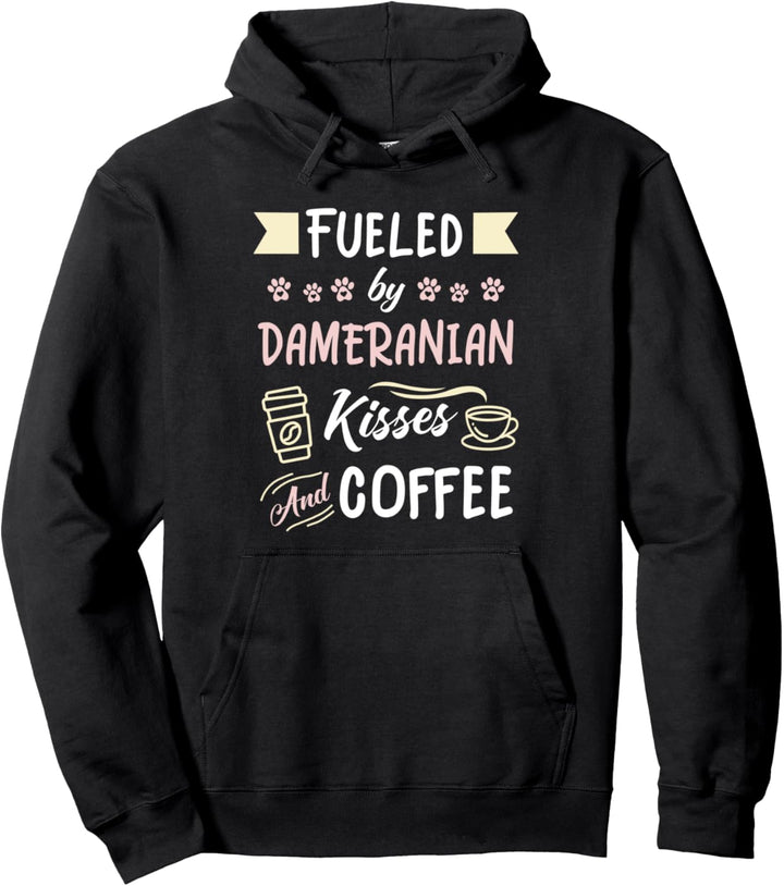 Dameranian Mom Coffee Lover Dog Pet Owner Pullover Hoodie