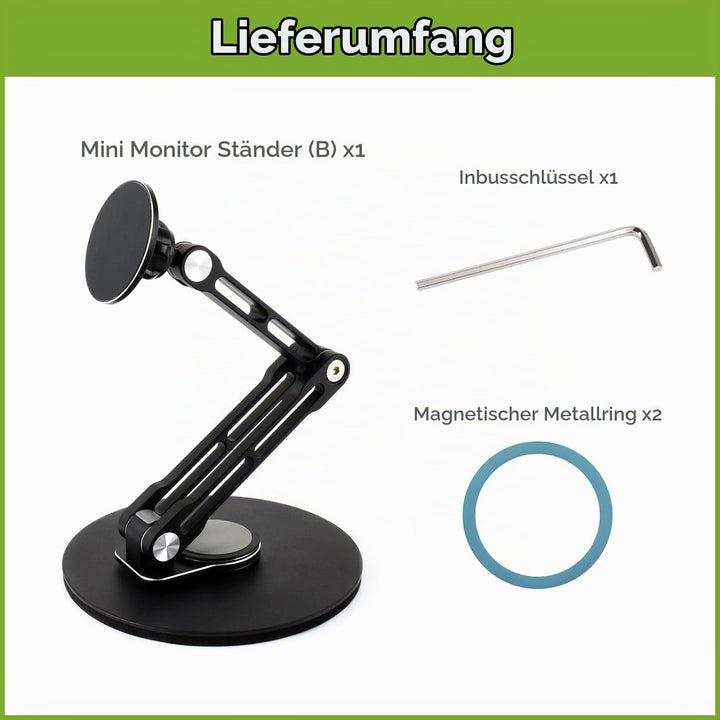 Waveshare Magnetic N52 Neodymium Magnet Portable Monitor Adjustable Stand, Compatible with 4~18.5inc