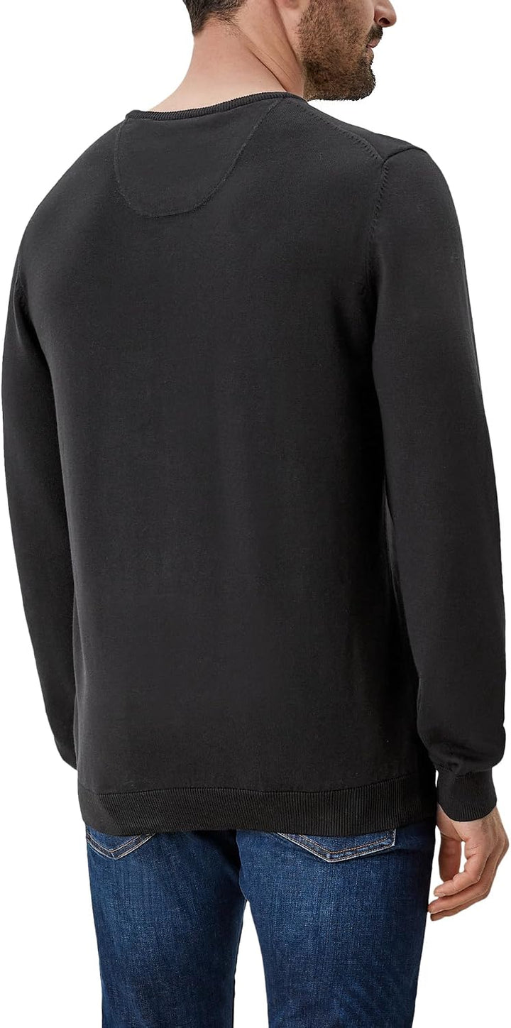 s.Oliver Herren Pullover mit Logo-Stickerei M Schwarz(9999), M Schwarz(9999)