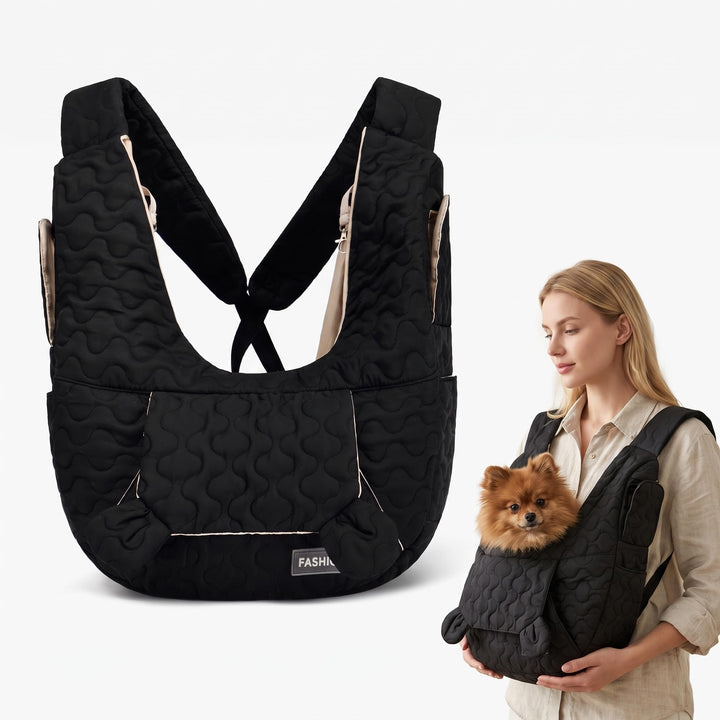 Nylon Handfreie Hunde-Tragetasche für Kleine Hunde &amp; Katzen, Schwarz
