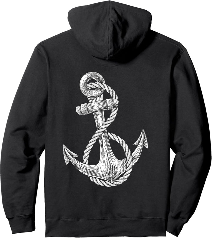 Anker mit Tauwerk oder Ankerleine Segler Kapitän Skipper Pullover Hoodie