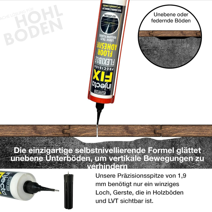Precision Von Floor-Fix Pro: Befestigt Lose Fliesen – Für Lose Und Hohle Fliesen, Holz, LVT Und Lami
