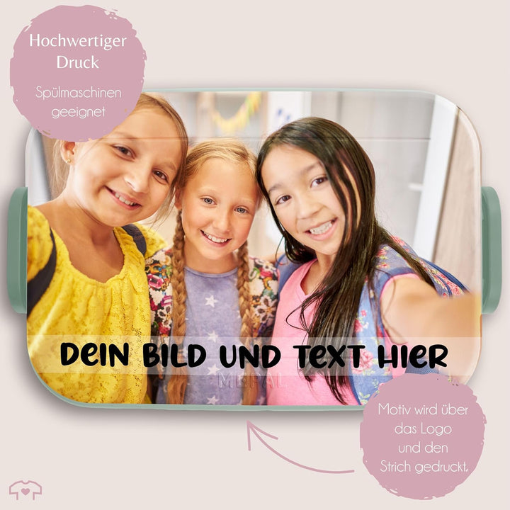 Kinder Bento Box Midi für Mepal Bentobox - Brotbox Dein Bild und Text I Custom Text und Foto Lunchbo