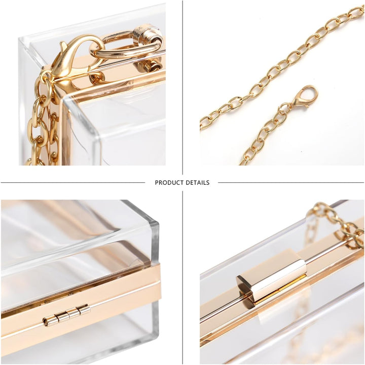 WJCD Damen Tmyc-b Transparente Tasche Gold, Gold