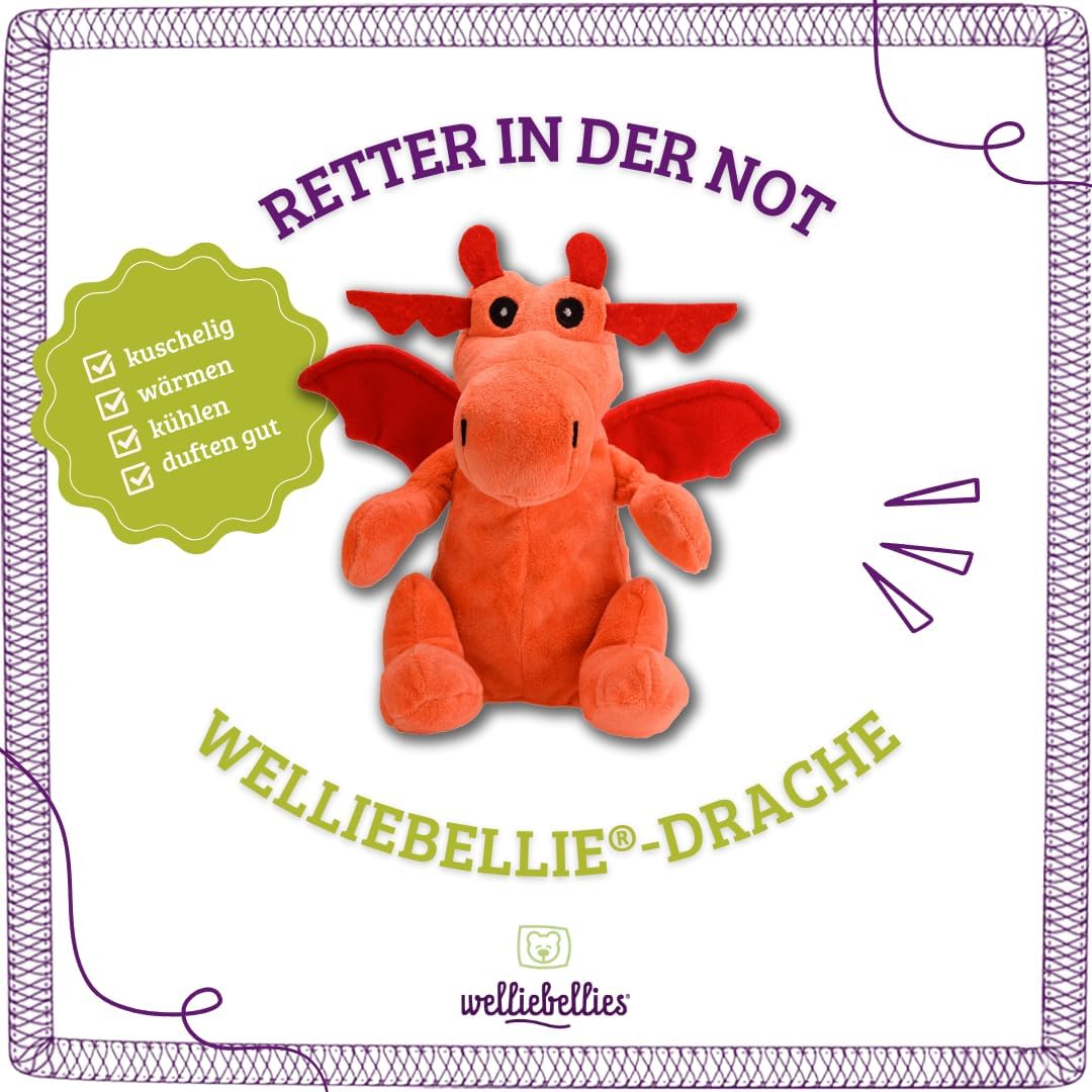 Wärmekuscheltier | gross | Drache | herausnehmbare Bio-Hirse-Füllung | im Ofen oder in der Mikrowell