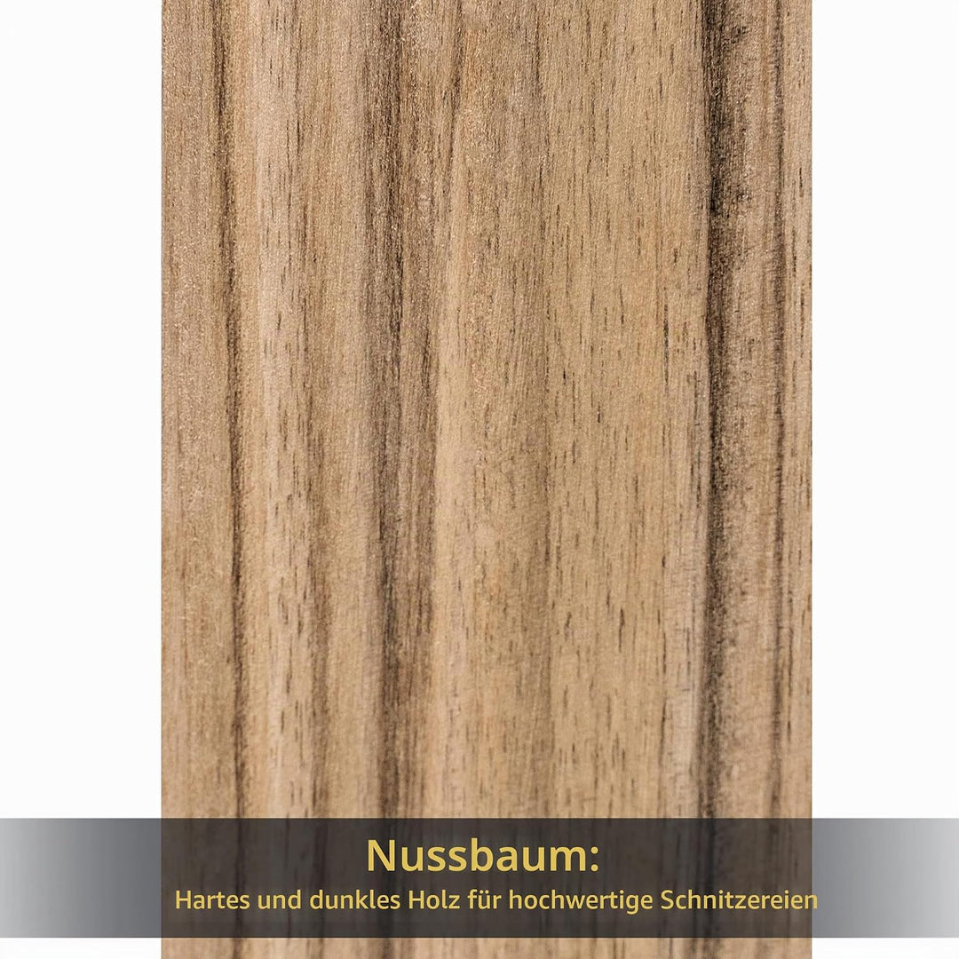 BeaverCraft BW10 Schnitzholz Walnuss 10 Stk. Holzblöcke zum Schnitzen &amp; Basteln – Walnussholz-Blöcke