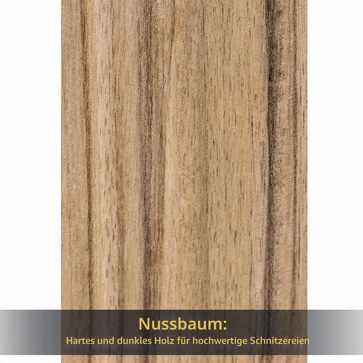 BeaverCraft BW10 Schnitzholz Walnuss 10 Stk. Holzblöcke zum Schnitzen &amp; Basteln – Walnussholz-Blöcke