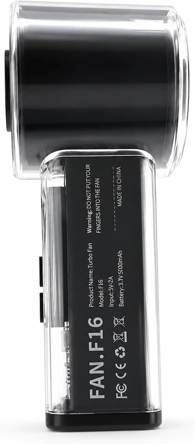 R07C Turbo Handventilator Eiskühlung 100 Stufen USB-C, 16.000 U/min