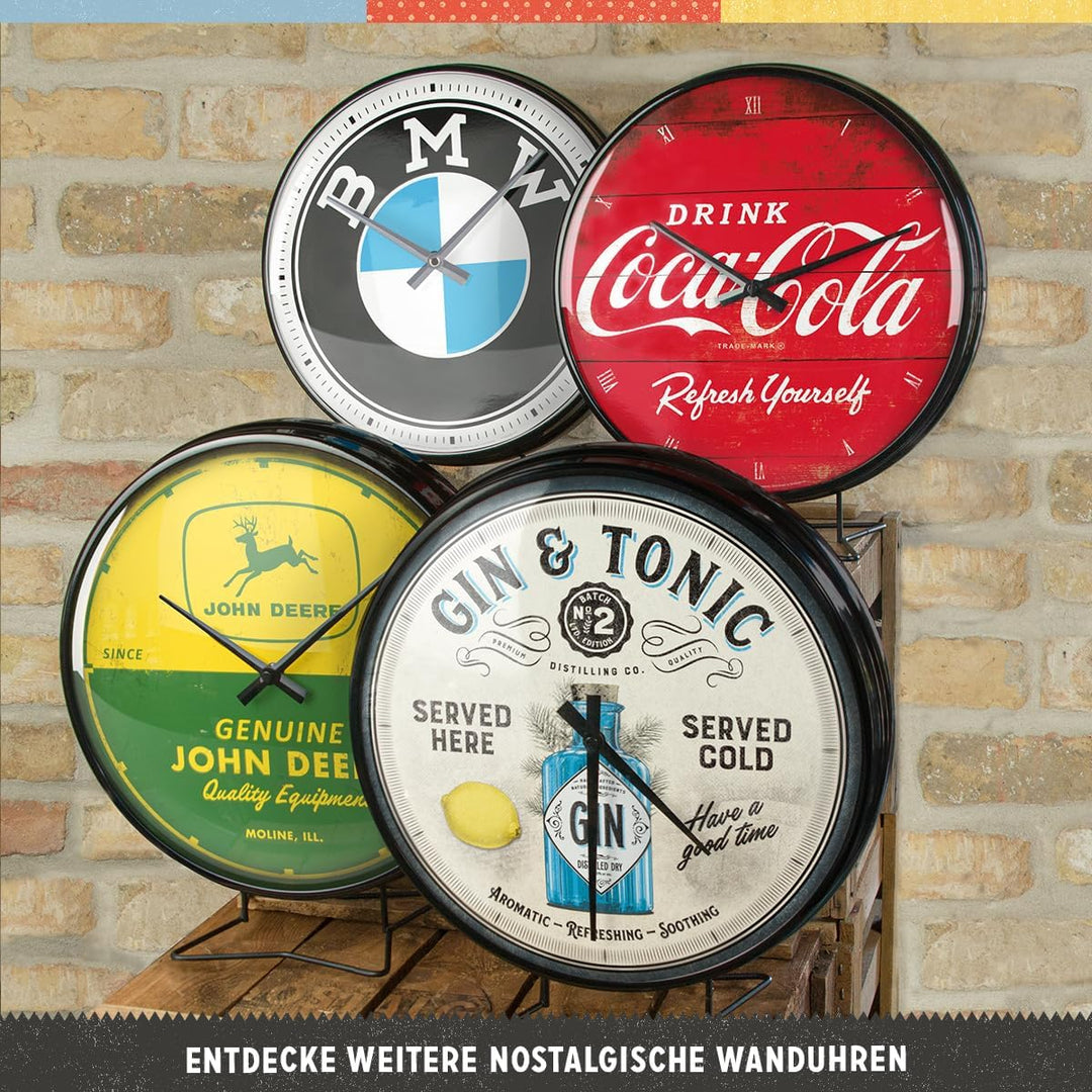 Nostalgic-Art Retro Wanduhr, Ø 31 cm, Beer O&