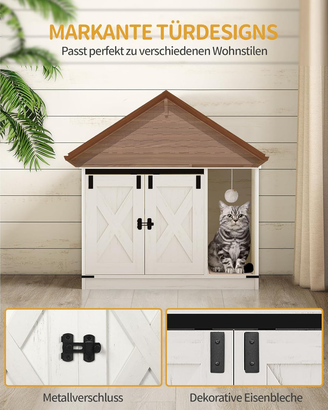 Hzuaneri Katzenschrank, Katzentoilette, Katzenklo Schrank, Versteckte Katzentoilette Kabinett Möbel