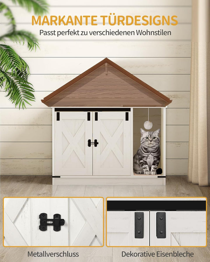 Hzuaneri Katzenschrank, Katzentoilette, Katzenklo Schrank, Versteckte Katzentoilette Kabinett Möbel