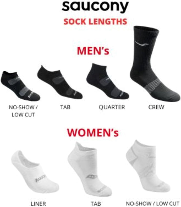 Saucony Herren Bolt Rundry Performance No-Show Multi-Pack Socks Laufsocken (18er, Schwarz (12 Paar)