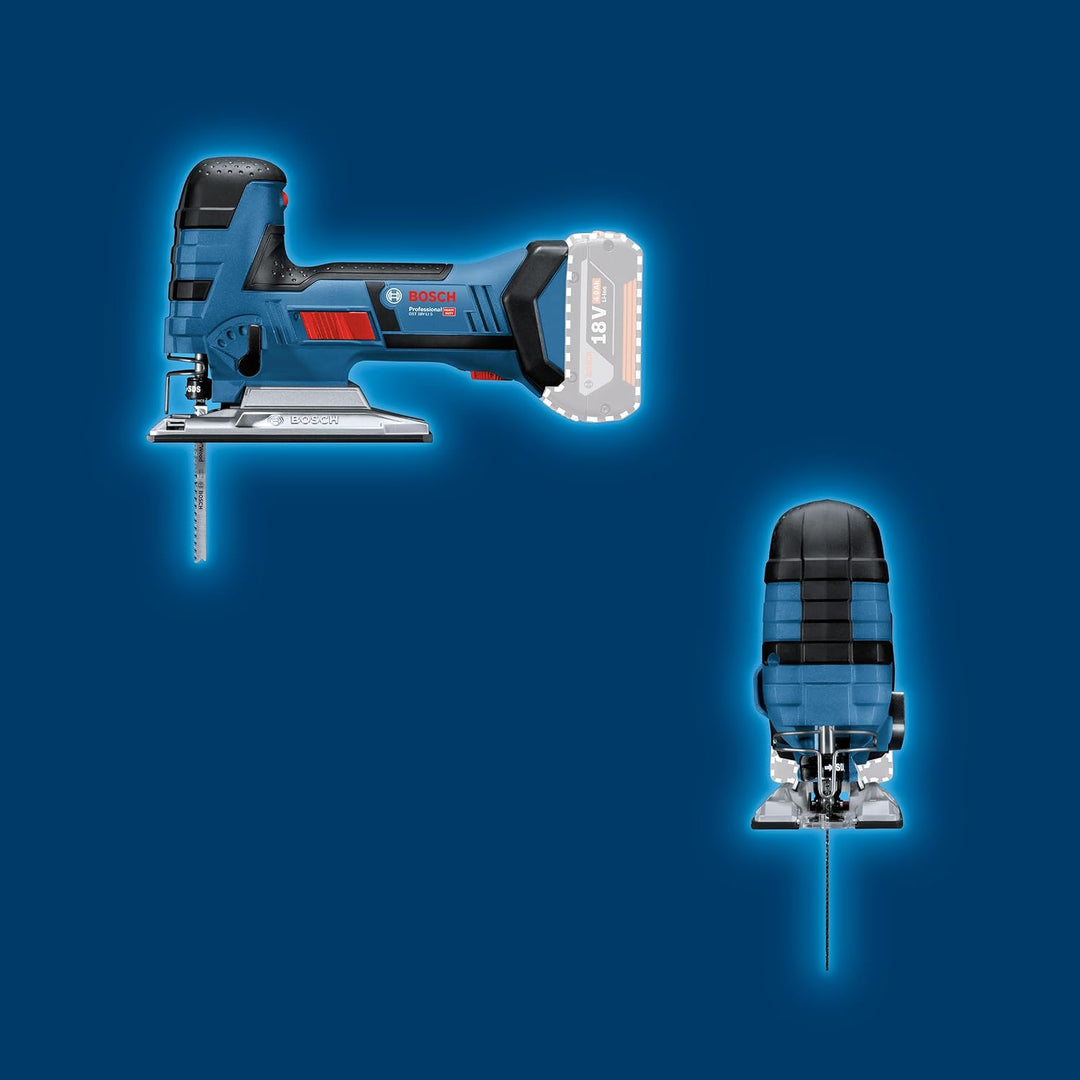 Bosch Professional 18V System Akku Stichsäge GST 18 V-LI B (Bügelversion, Schnitttiefe in Holz/Alu/M