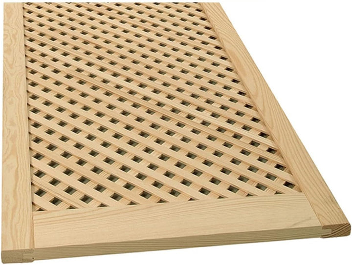 Gittertür Holztür natur 39,5 x 39,4 cm Schranktür Raumteiler Schiebetür für Regale, Schränke, Möbel