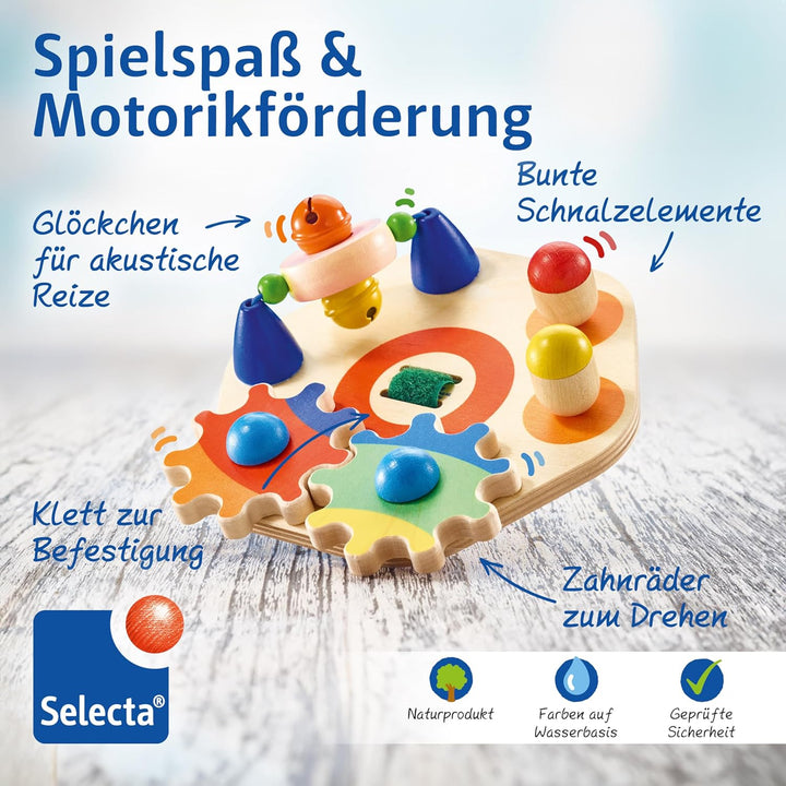 Selecta 62036 Minitivity, Motorikspielzeug, 1 Jahr to 3 Jahre, aus Holz, 14 cm Single, Single