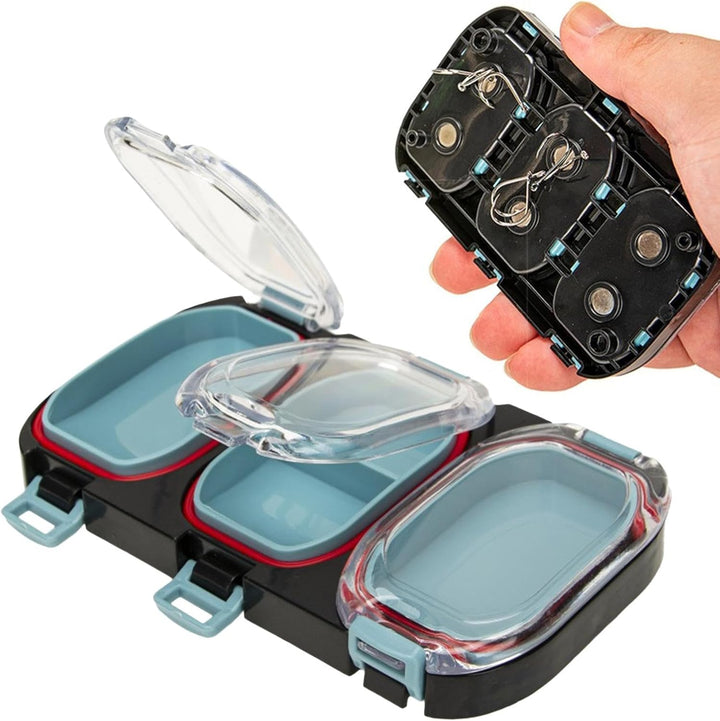 Magnetic Fishing Hook Box, Lure Storage Organizer, Magnet Fly Fishing Box, Water-Resistant Lure Box,