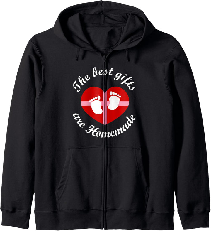 Geschenke sind selbstgemacht Werdende Eltern Schwangerschaft Kapuzenjacke