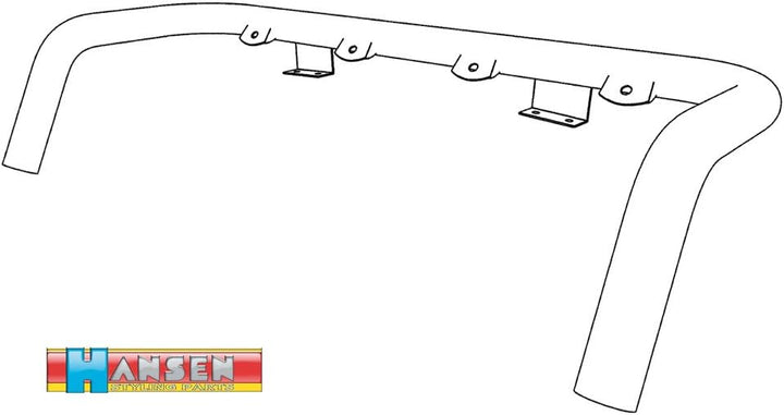 Universeller hochglanzpolierter Lampenbügel aus Edelstahl für LKW´s mit Hochdach 63,5 mm Rohrdurchme