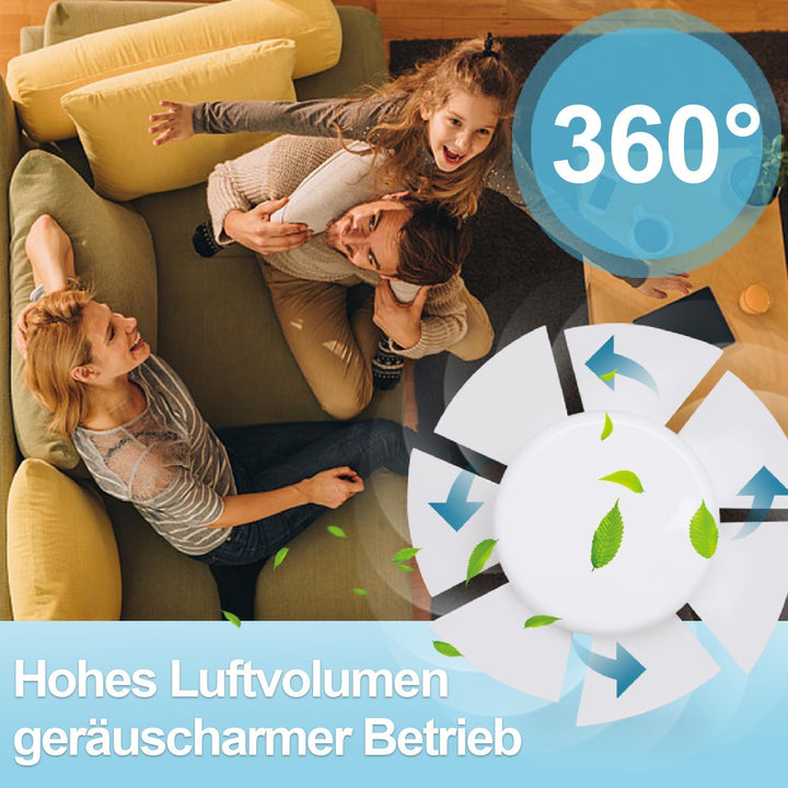 100mm Leiser Badlüfter, Plug-and-Play, 130m³/h 12W Badventilator, 100mm