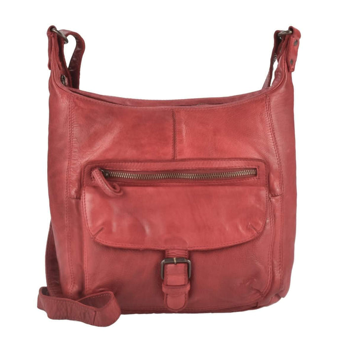 Bear Design Damen Tasche Ledertasche Umhängetasche Schultertasche rot