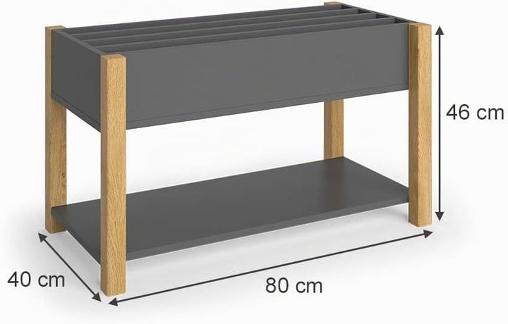 VitaliSpa Kinderregal Malia, Grau, 80 x 46 cm, Grau