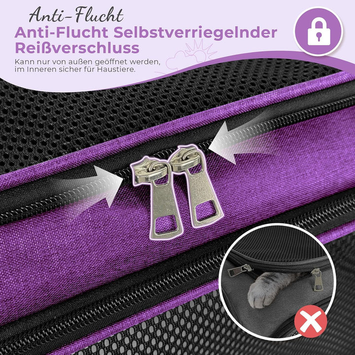 Transporttasche für Katze Hund, Hundetransportbox, Faltbare Katzentransportbox, tragbar, 5kg Katzen