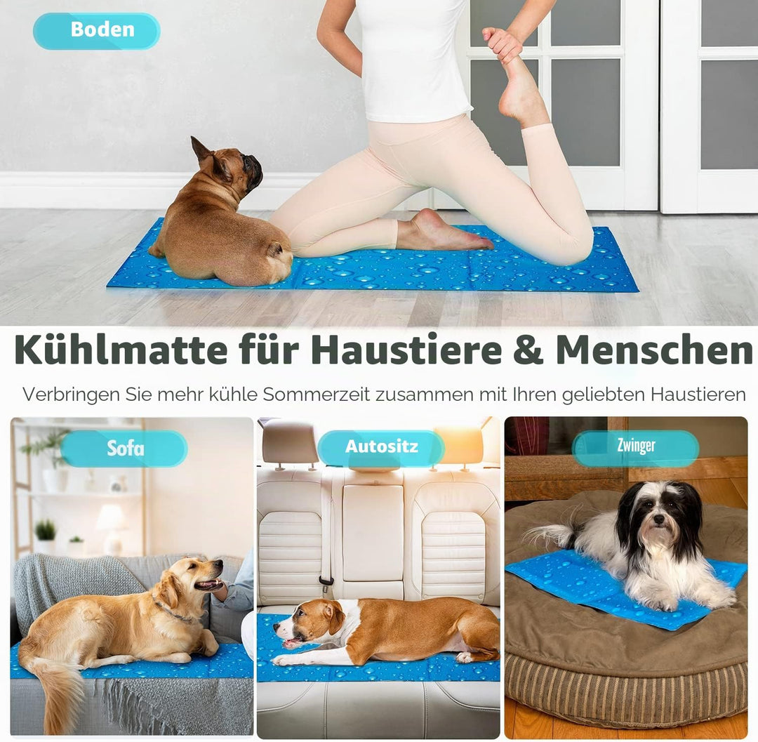 Zellar Kühlmatte für Hunde Selbst Kühlende Hundematte Kühldecke Hunde Sommer Kühlkissen Hundedecke m