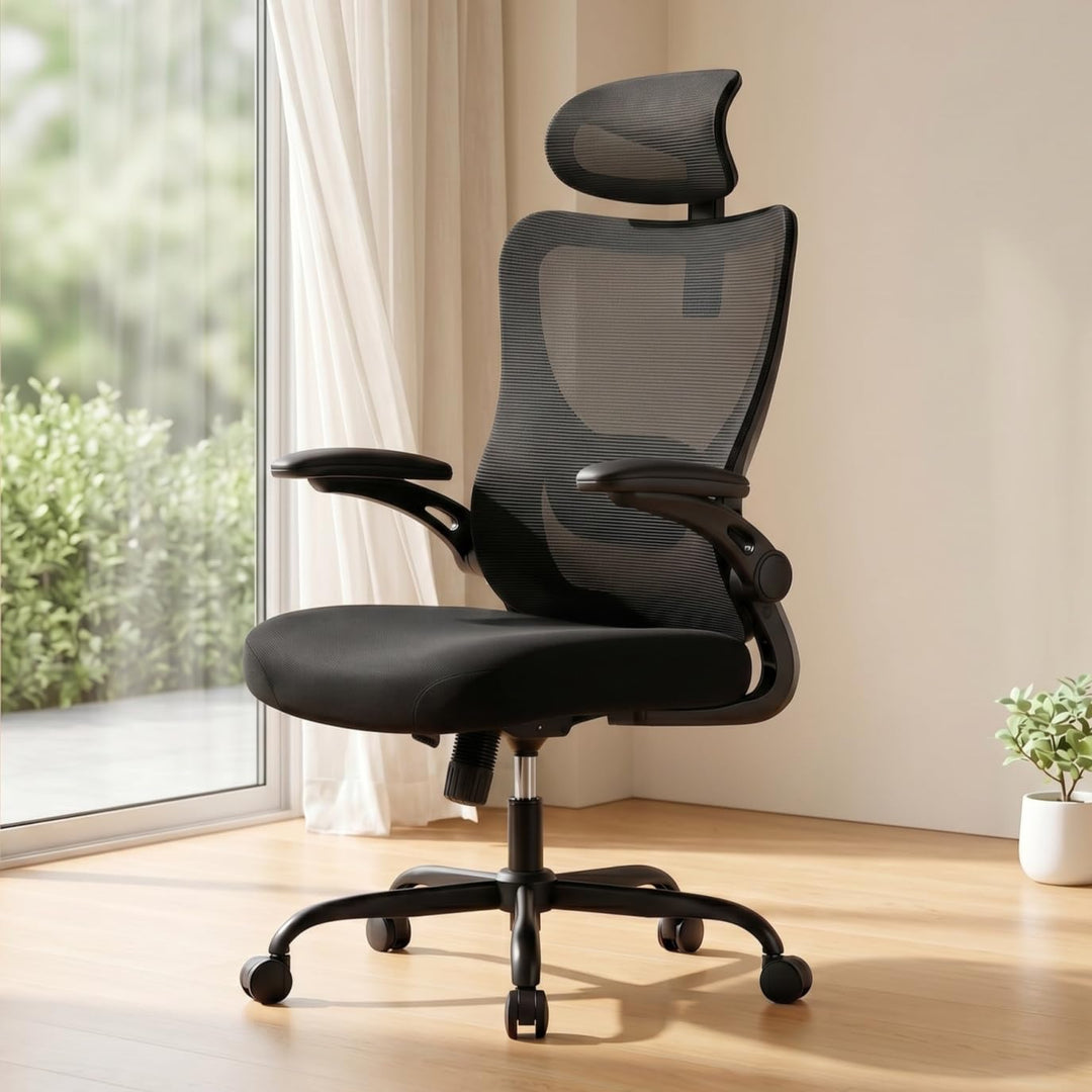 Marsail Bürostuhl Ergonomisch Schreibtischstuhl: Ergonomischer Bürostuhl mit 2D-Kopfstütze, 2D-Lende