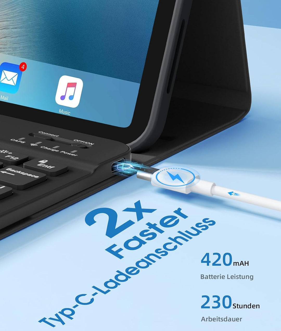 Vobafe Hülle mit Tastatur Kompatibel mit iPad A16 11 Generation 2025/10 Gen 2022 10.9 Zoll, Air 11 Z