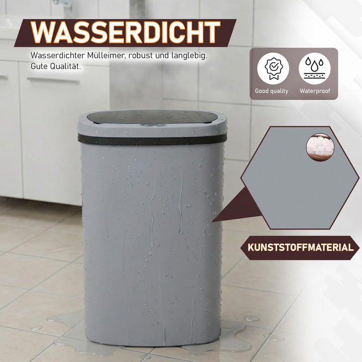 FDW Mülleimer mit Sensor &amp; Deckel, Kunststoff, 50 L Küchenmülleimer, Smart, Automatisch, Berührungsl