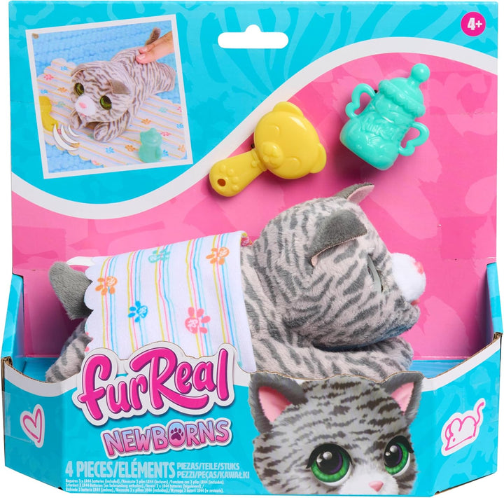 Just Play furReal Newborns Kätzchen, interaktives Haustier, kleines Plüschkätzchen mit Soundeffekten