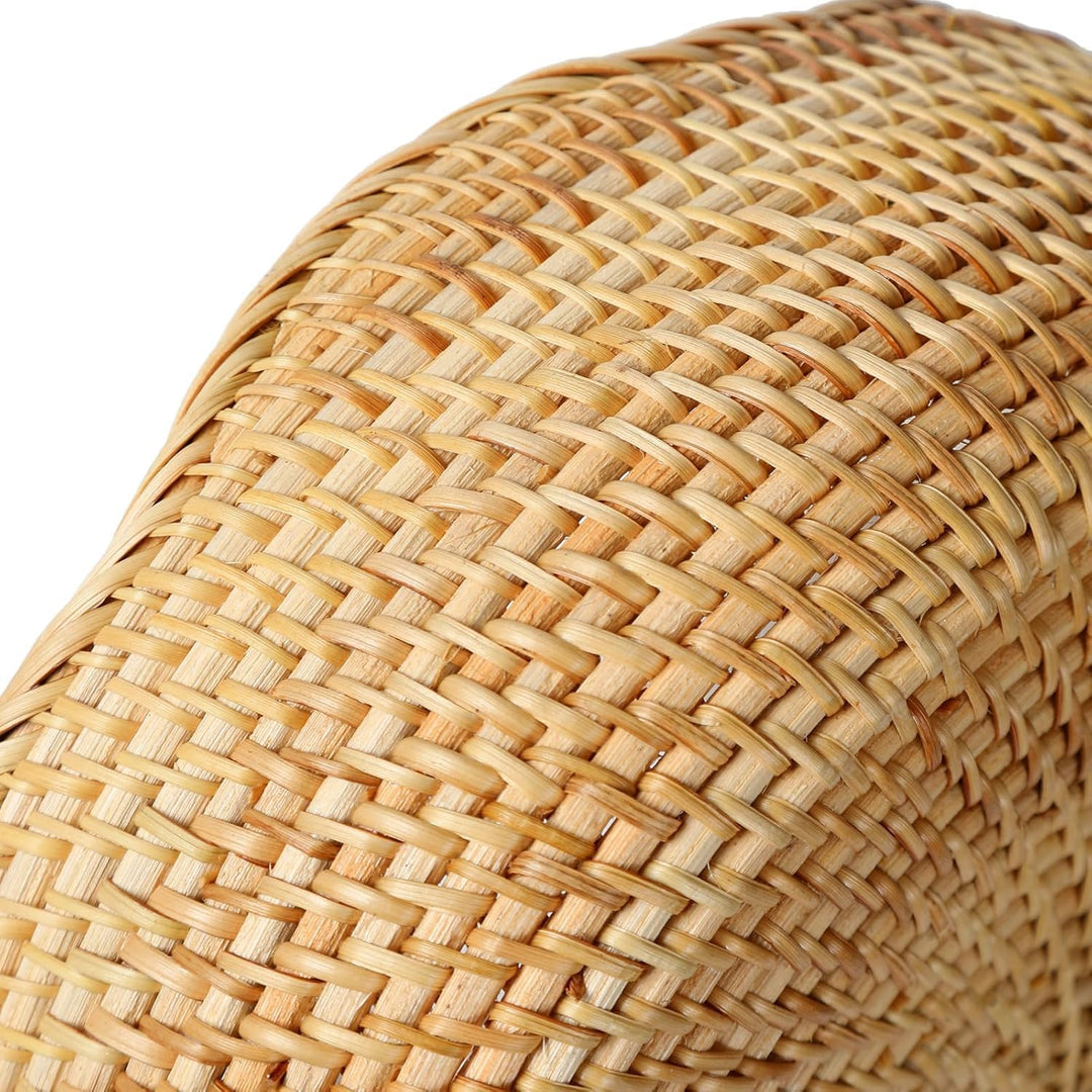 Runde Rattan Obstkörbe, Natürlicher Korbfruchtschalen, Geflochtene Aufbewahrungskörbe für Esszimmer