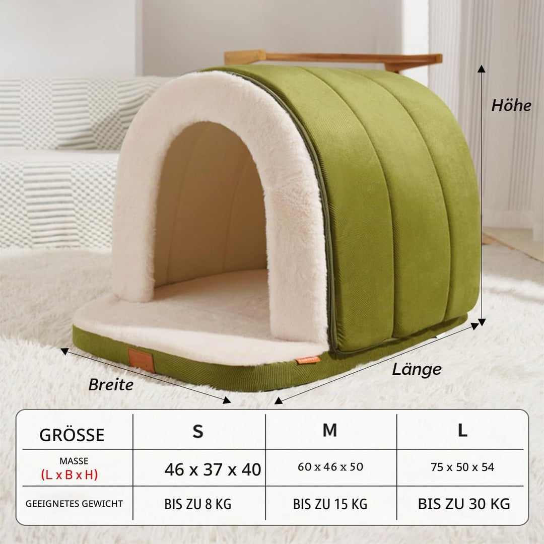 ERNAN Katzenhöhle grosse Katzen - Faltbare Katzenbett.Waschbares Hundebett, Komfortables Haustier-Ka