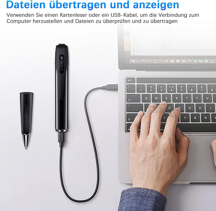 Tragbare Mini Kamera FHD1080P, 2 in 1 Mini Überwachungskamera Für Innen Kamera Stift, Überwachungska