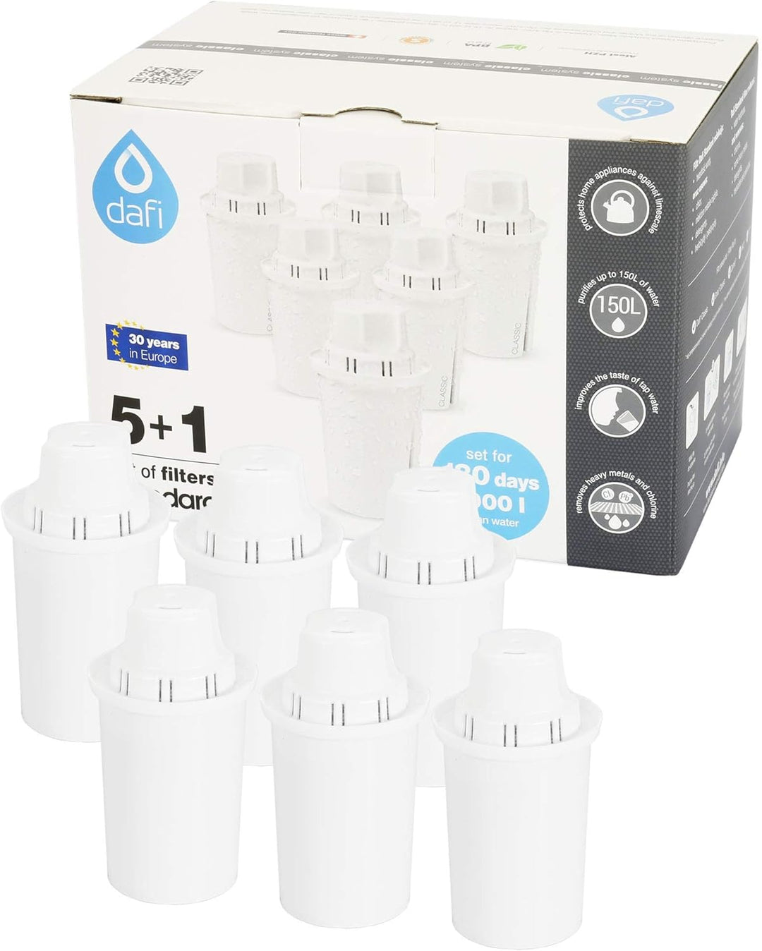 Pack 6 Filterkartuschen kompatibel mit Brita Classic®