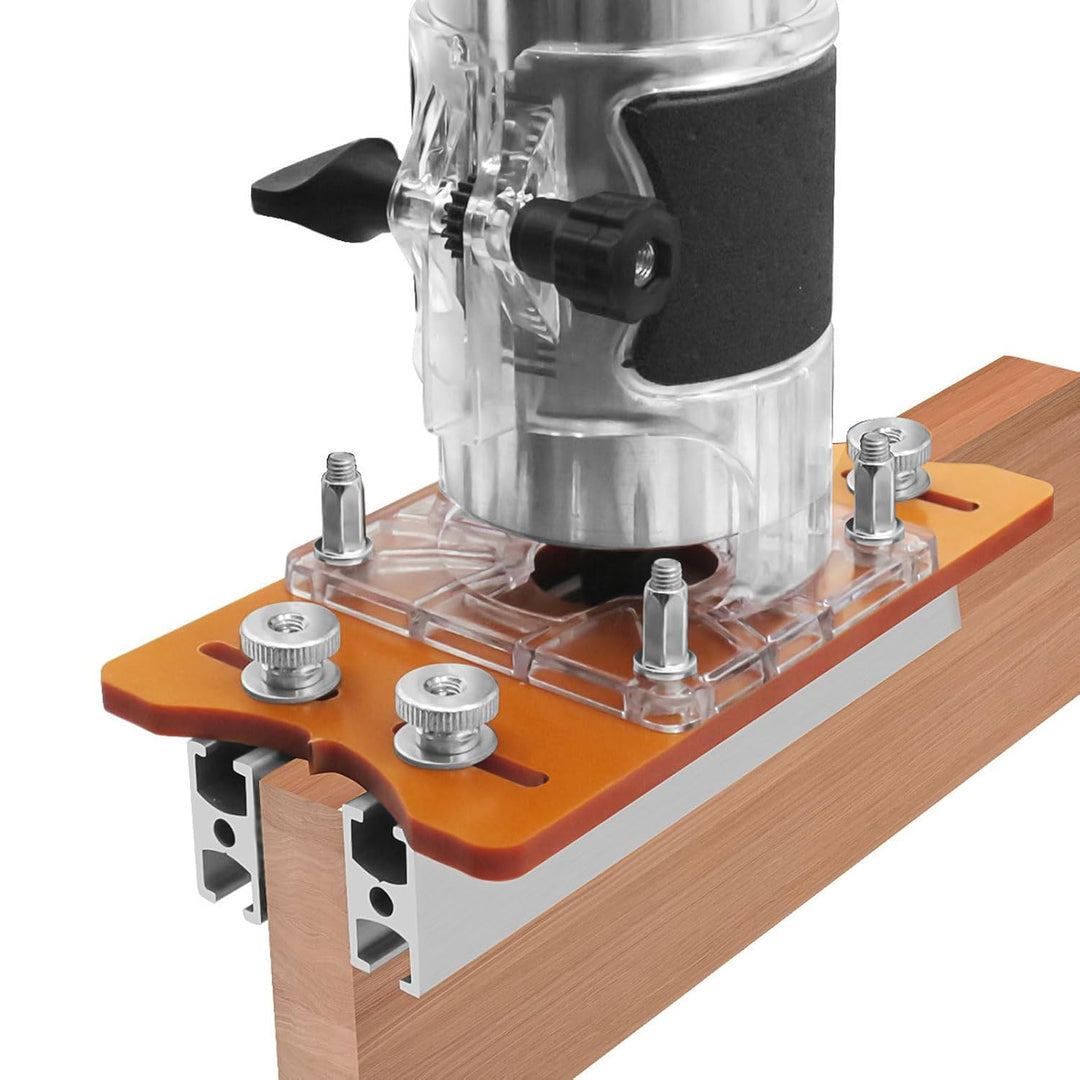 Sorandy 2-in-1-Kompaktbefestigungs-Schlitzhalterung, Multifunktionale Holzschneider-Fräsbasis, Holzf