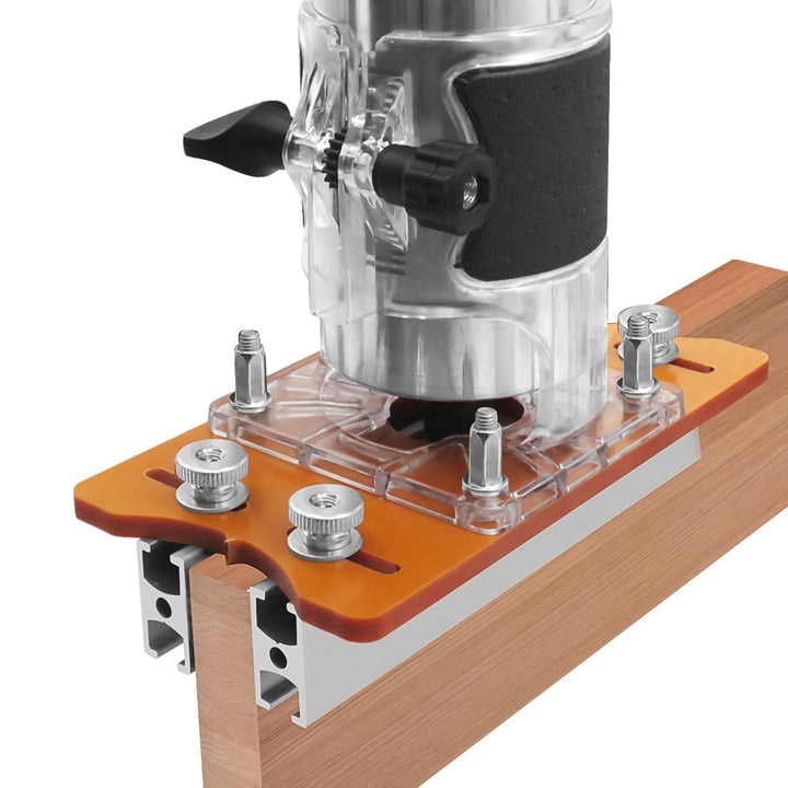 Sorandy 2-in-1-Kompaktbefestigungs-Schlitzhalterung, Multifunktionale Holzschneider-Fräsbasis, Holzf
