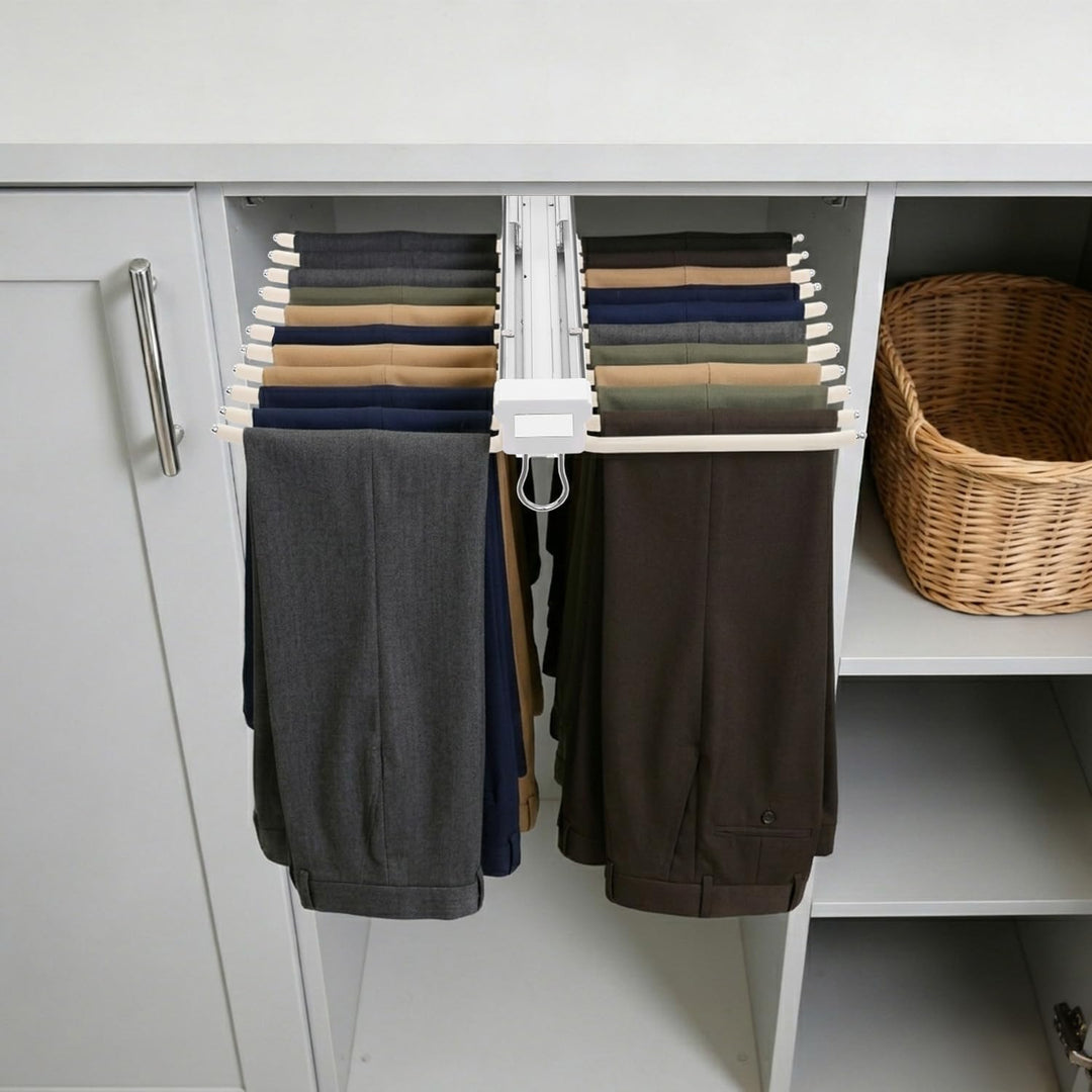 Doppelreihiger Hosenhalter 46cm Auszug Kleiderschrank Organizer