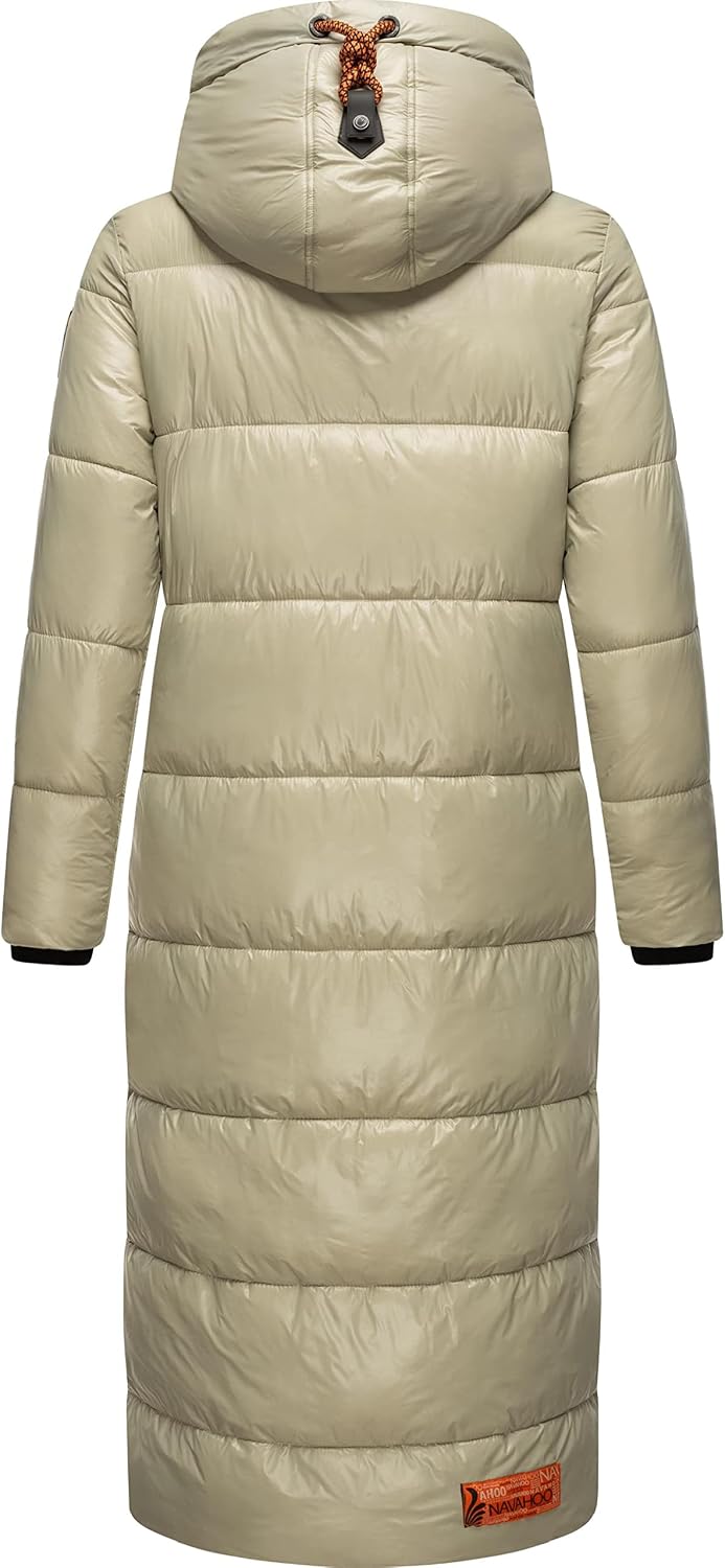 Navahoo Damen warmer Winter Steppmantel mit Kapuze Schmuseengel XS-XXL XXL Pebble Grey, XXL Pebble G