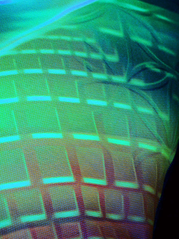 PSYWORK Schwarzlicht Kissen Neon Prismatic, 60x60cm