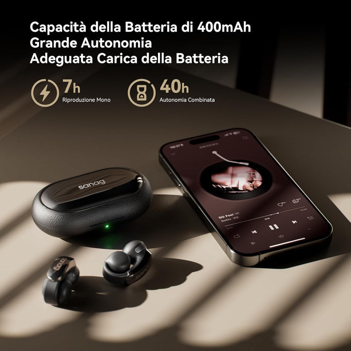 SANAG S9S AI Wireless Translation Earbuds, Wireless Bluetooth Kopfhörer 5.4,40H Playtime, 3 in 1 Ope