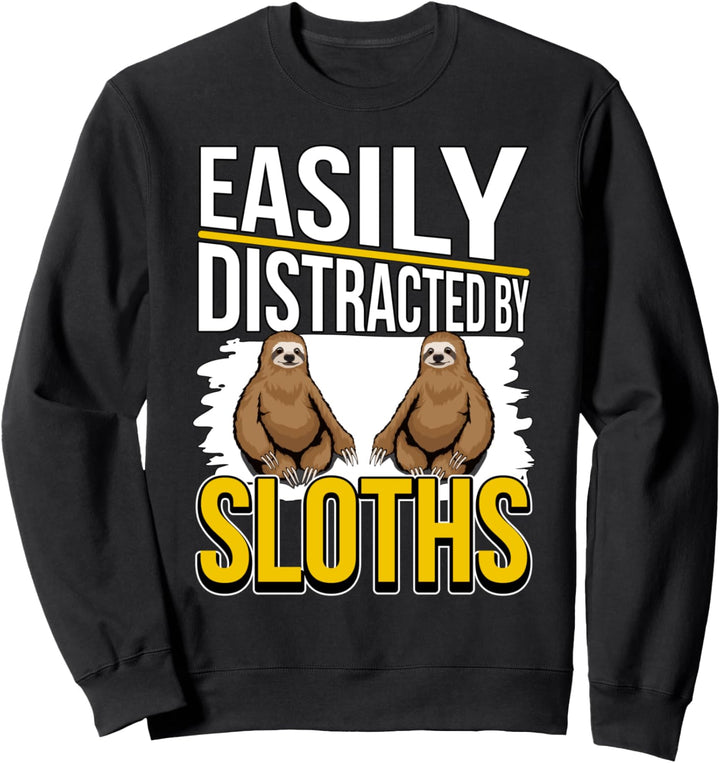 Easily Distracted By Sloths Faultier Sweatshirt