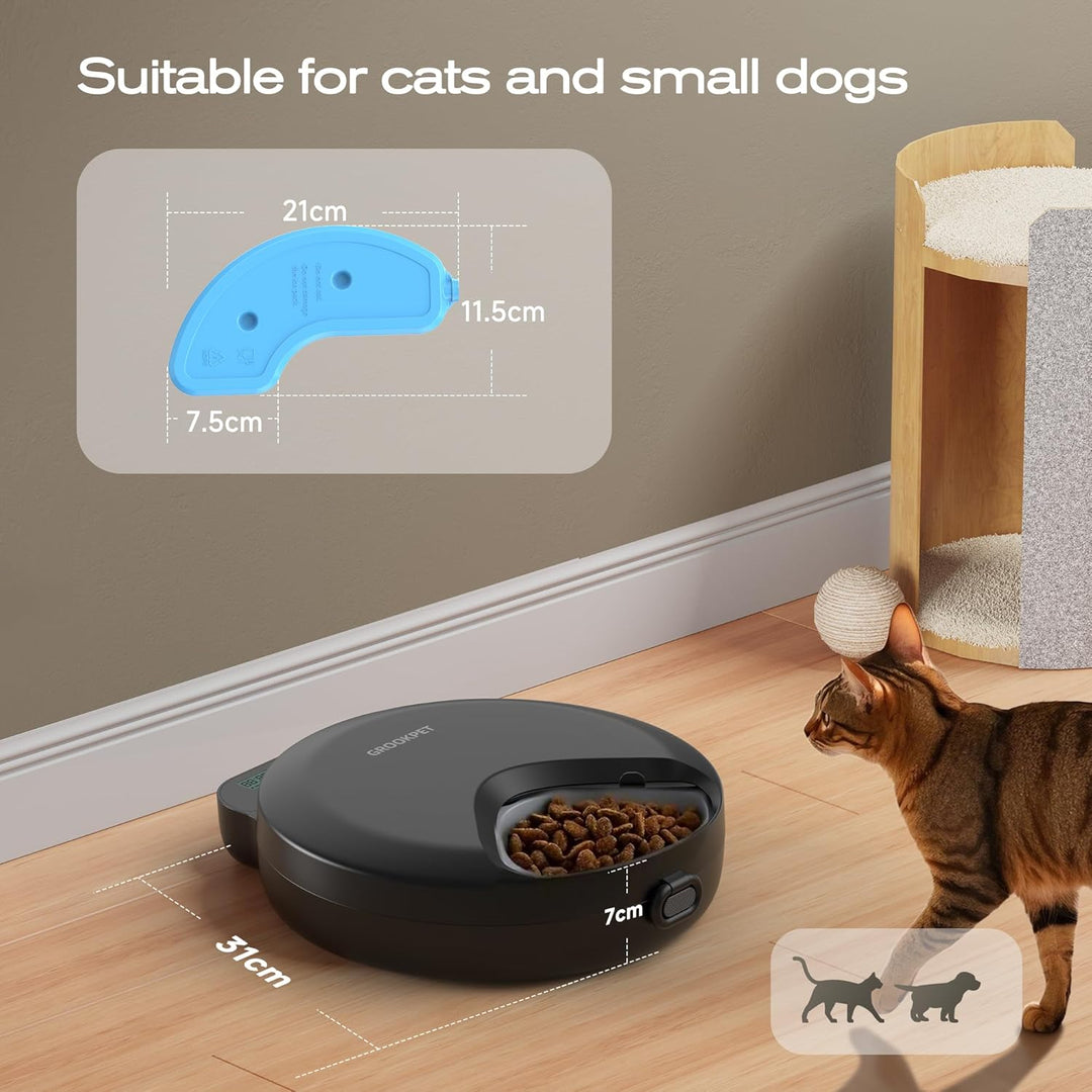 Futterautomat Katze Nassfutter Katzenfutter Automat: Futterspender Katze mit Programmierbarem Timer