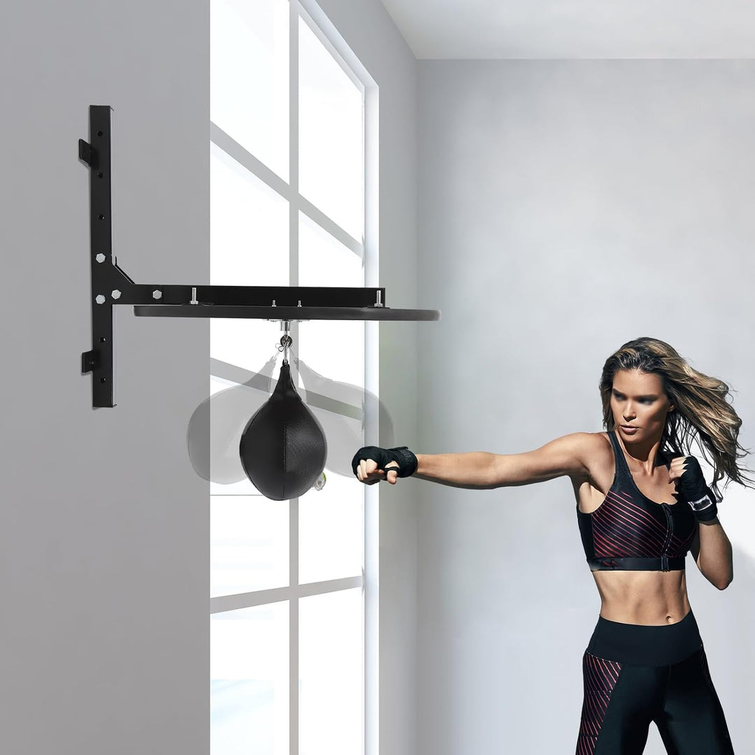 Speed Bag Plattform Für Boxtraining Mit Stahl Holz Und PU 30 cm Höhenverstellbar Leise Wandmontage H