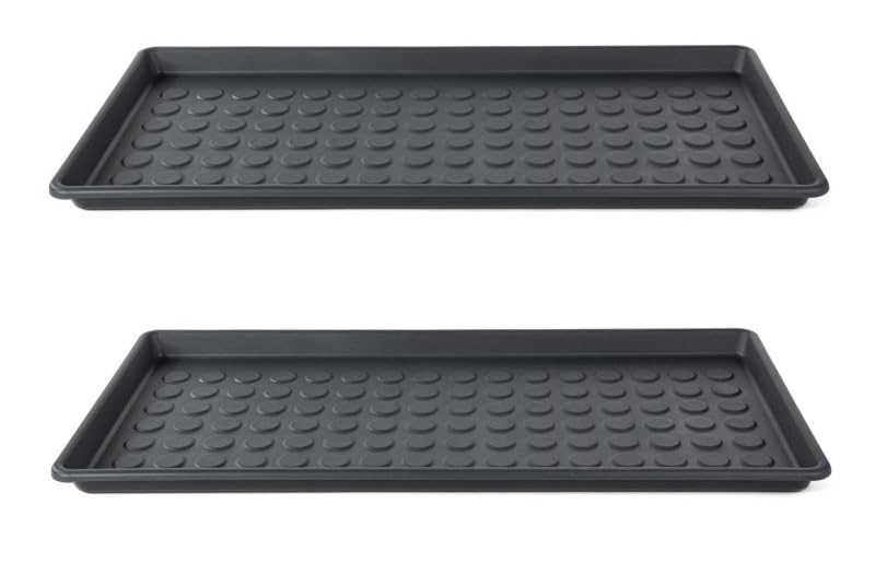 IKEA 2-er Set Schuhwanne Baggmuck Schuhmatte/Schuhabtropfschale - hoher Rand - Abtropfrillen - Robus