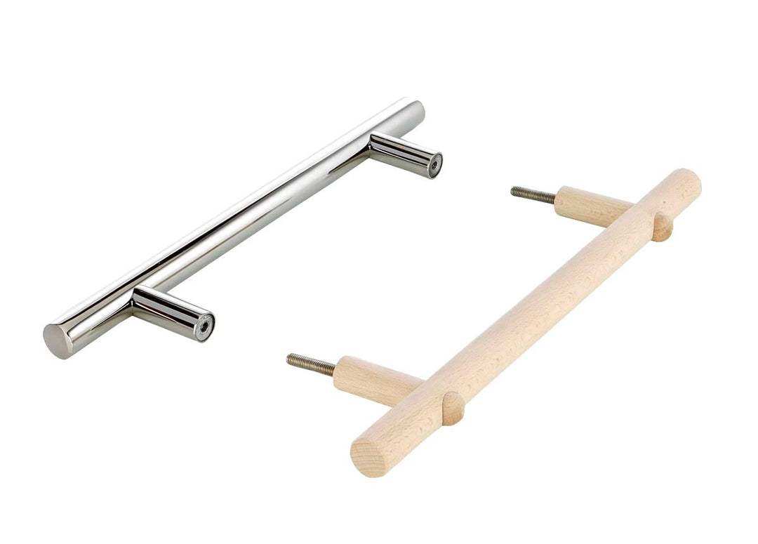 eliga Türgriff-Set Edelstahl/Holz