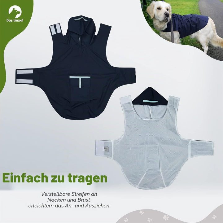 Zellar Hunderegenmantel mit Kapuze &amp; Kragenloch &amp; Sicheren Reflektierenden Streifen, Ultraleichte At