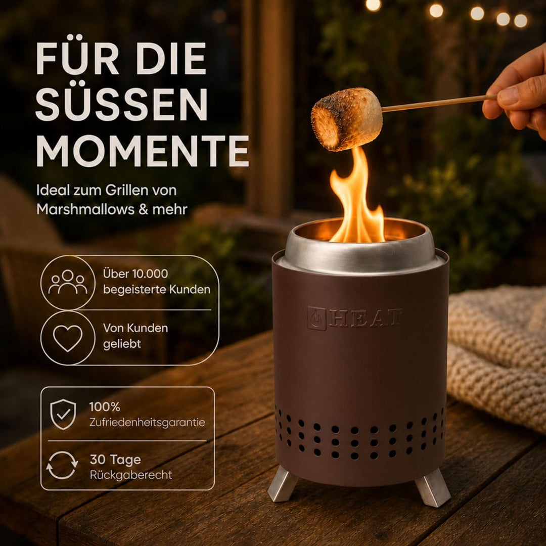 Heat Rokfri Rauchfreier Feuerkorb - Rauchfreie Feuerschale - Tisch Feuerstelle - Fire Pit Outdoor (S