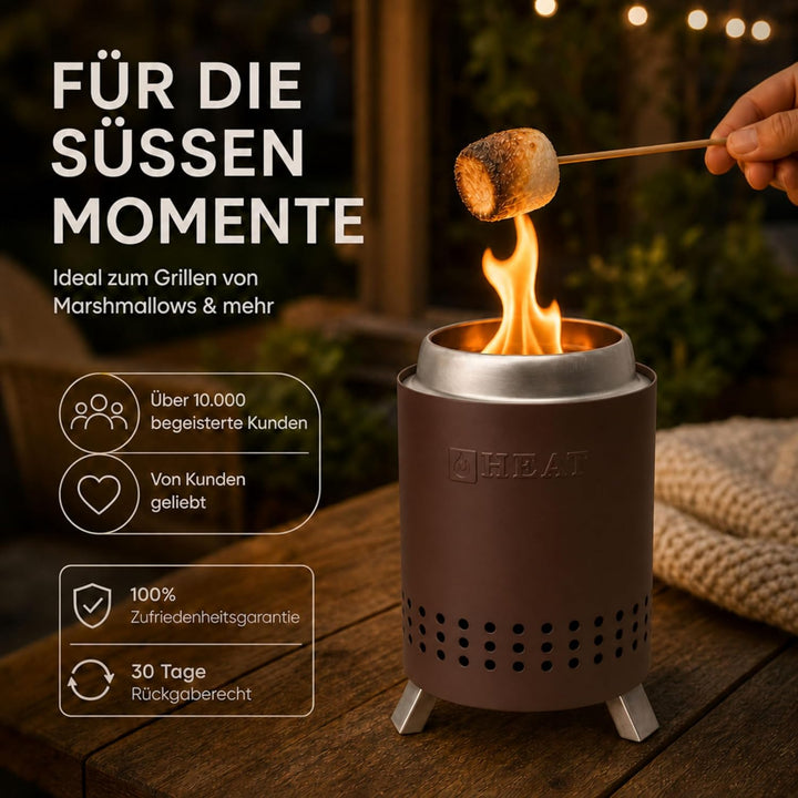 Heat Rokfri Rauchfreier Feuerkorb - Rauchfreie Feuerschale - Tisch Feuerstelle - Fire Pit Outdoor (S