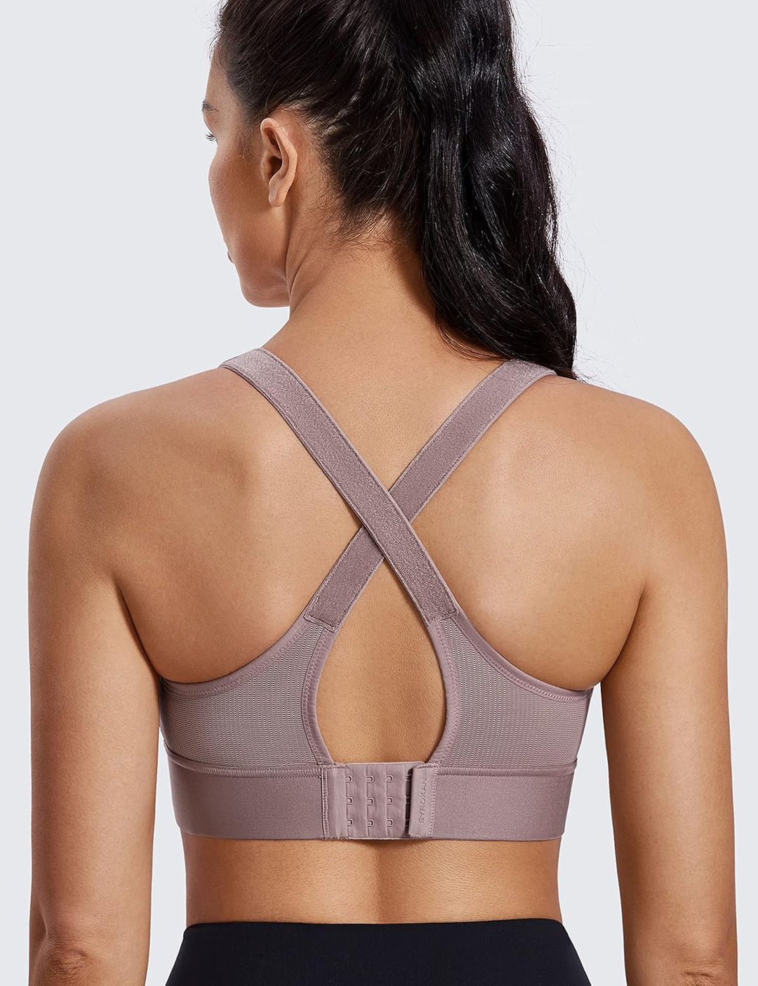 SYROKAN Sport BH Damen Starker Halt Ohne Bügel BHS Vorderverschluss Gepolstert Bügellos Guter Halt 7